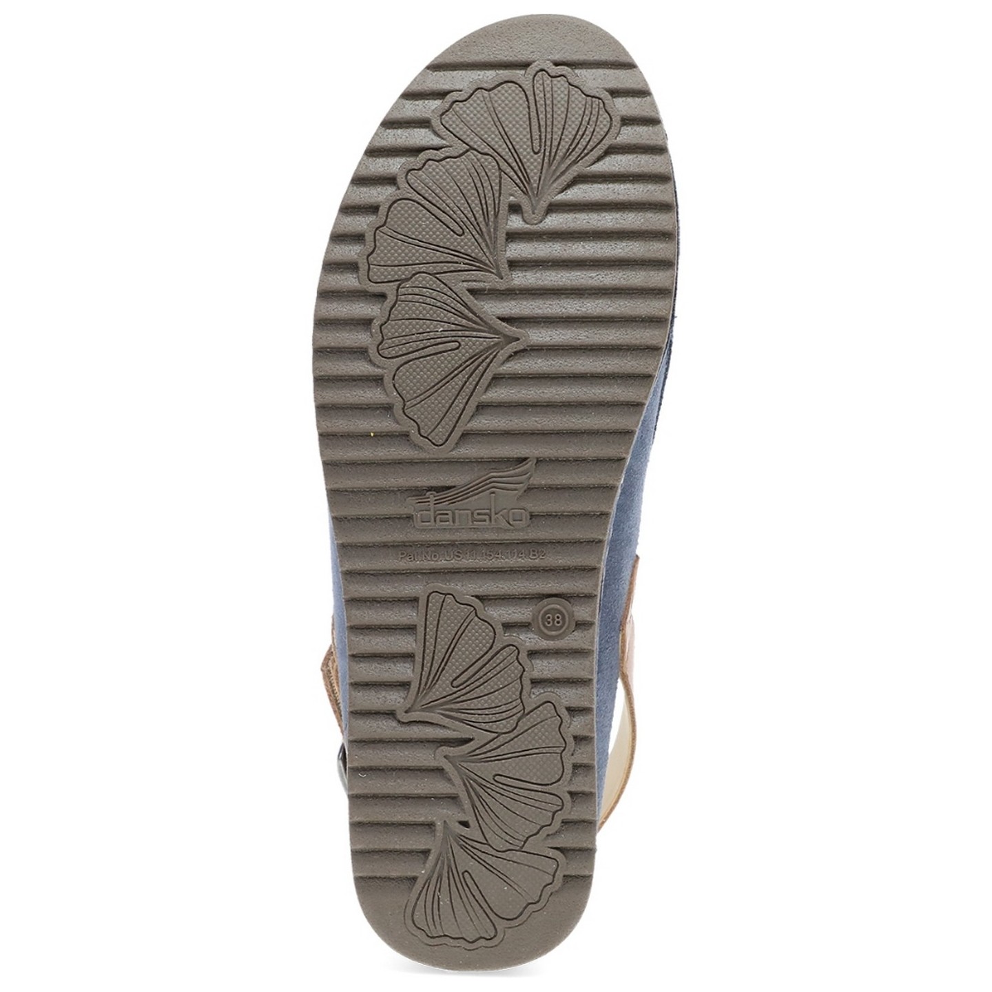 Merrin Blue Burnished Suede Mule Agrafée à Talon Sanglé  pour Femmes par Dansko 