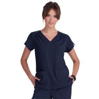 1120 Planet koi Meadow Contemporary Top with Heart-Shaped Neckline