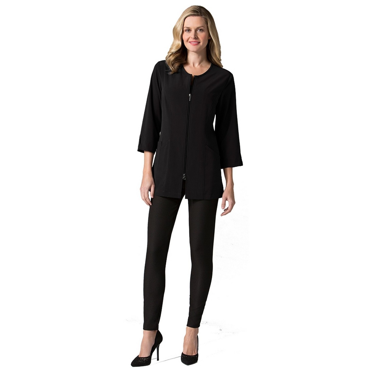 8803 Manteau de laboratoire SMART par Maevn – Étirement doux – Manteau à manches 3/4po