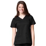 1102 Maevn Blossom - Y-Neck Top With Body Shape Seaming