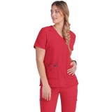 373 koi Basics Becca 4 Pocket V-Neck Top