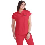 1093 koi Basics Ari Split Neck Top