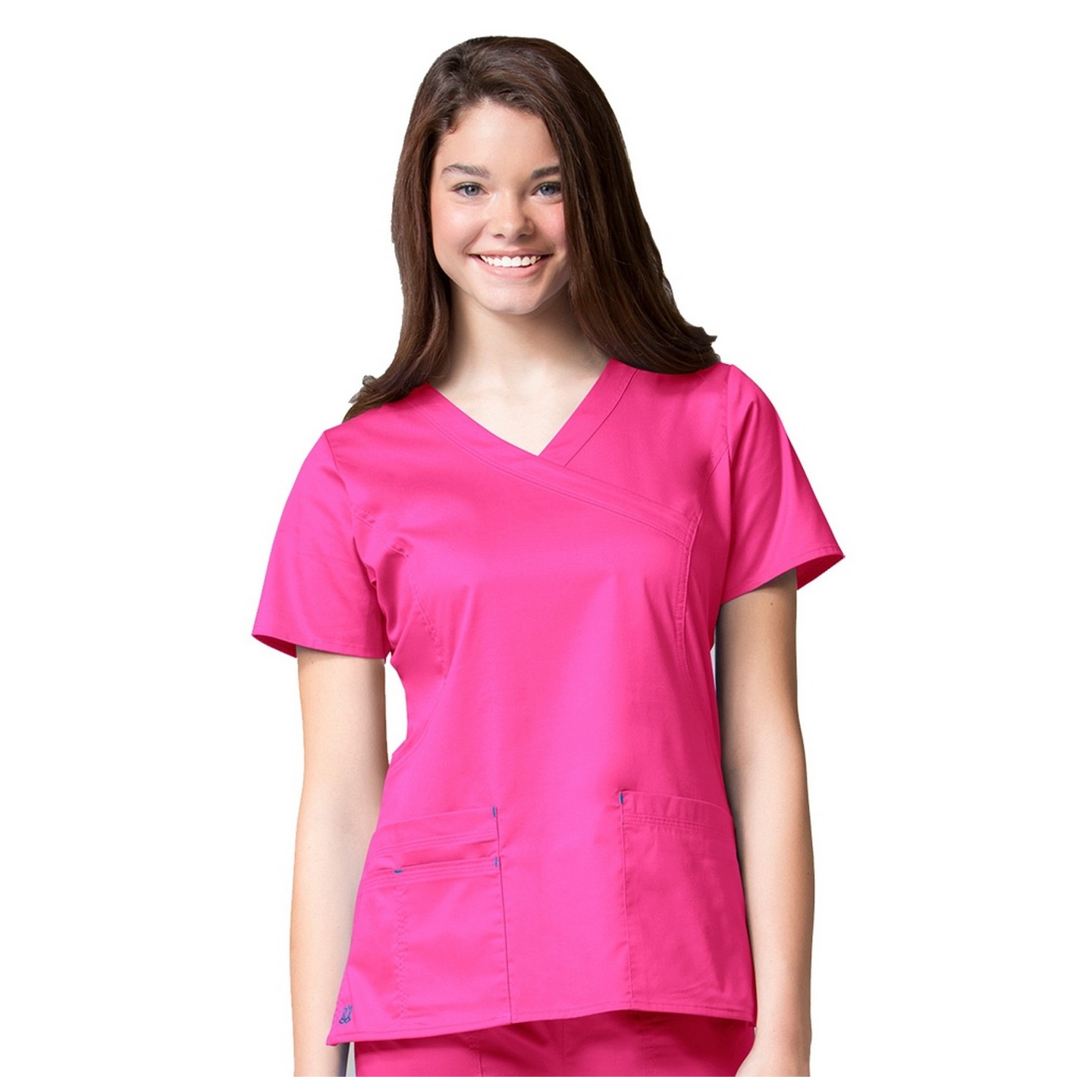 1102 Maevn Blossom - Y-Neck Top With Body Shape Seaming