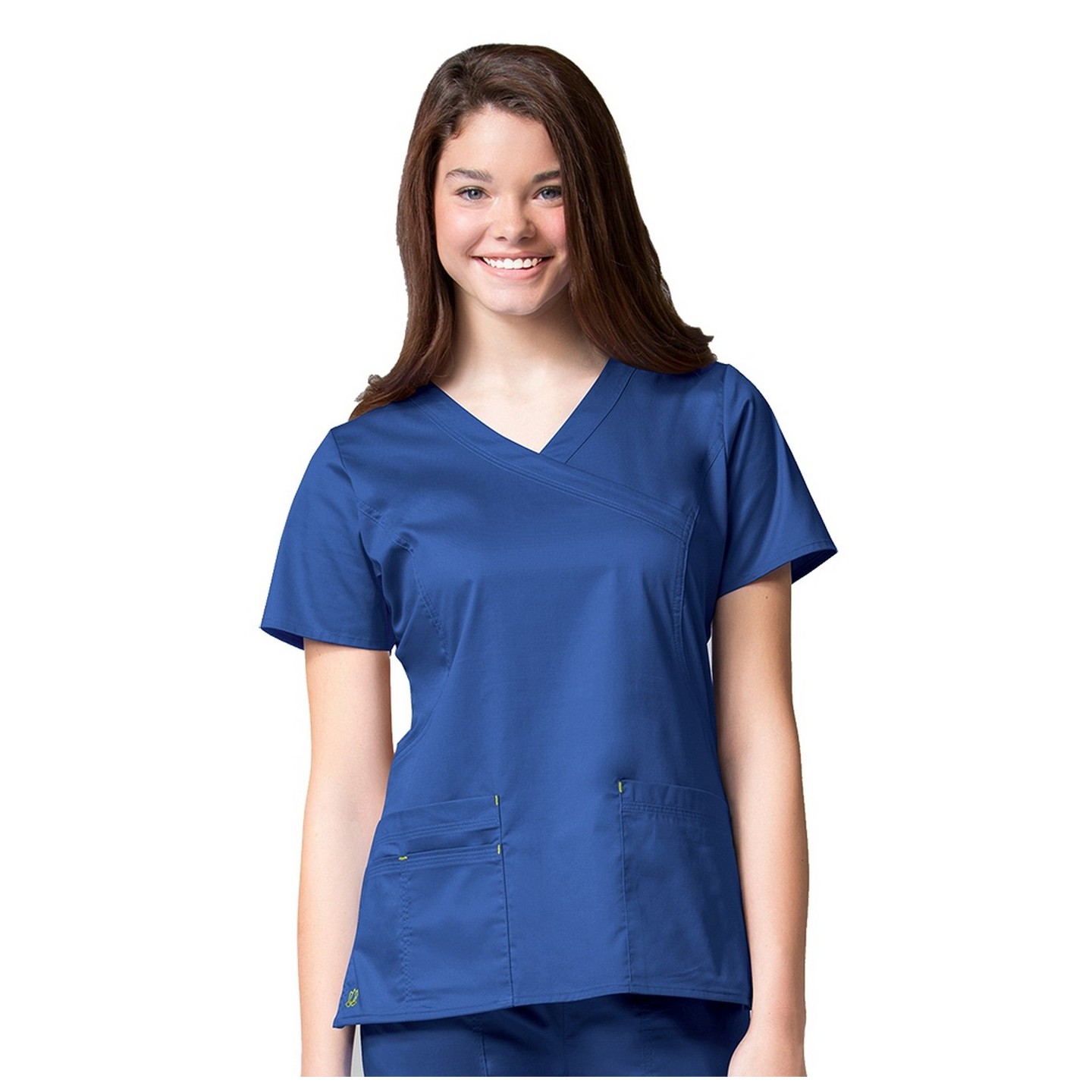 1102 Maevn Blossom - Y-Neck Top With Body Shape Seaming