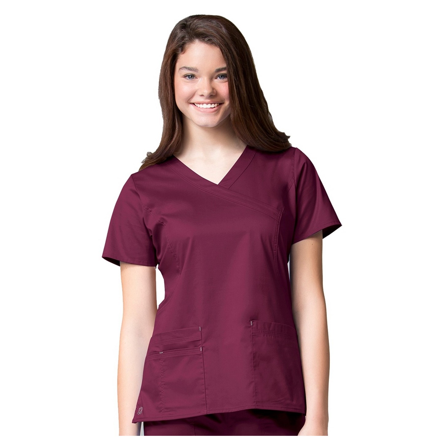 1102 Maevn Blossom - Y-Neck Top With Body Shape Seaming