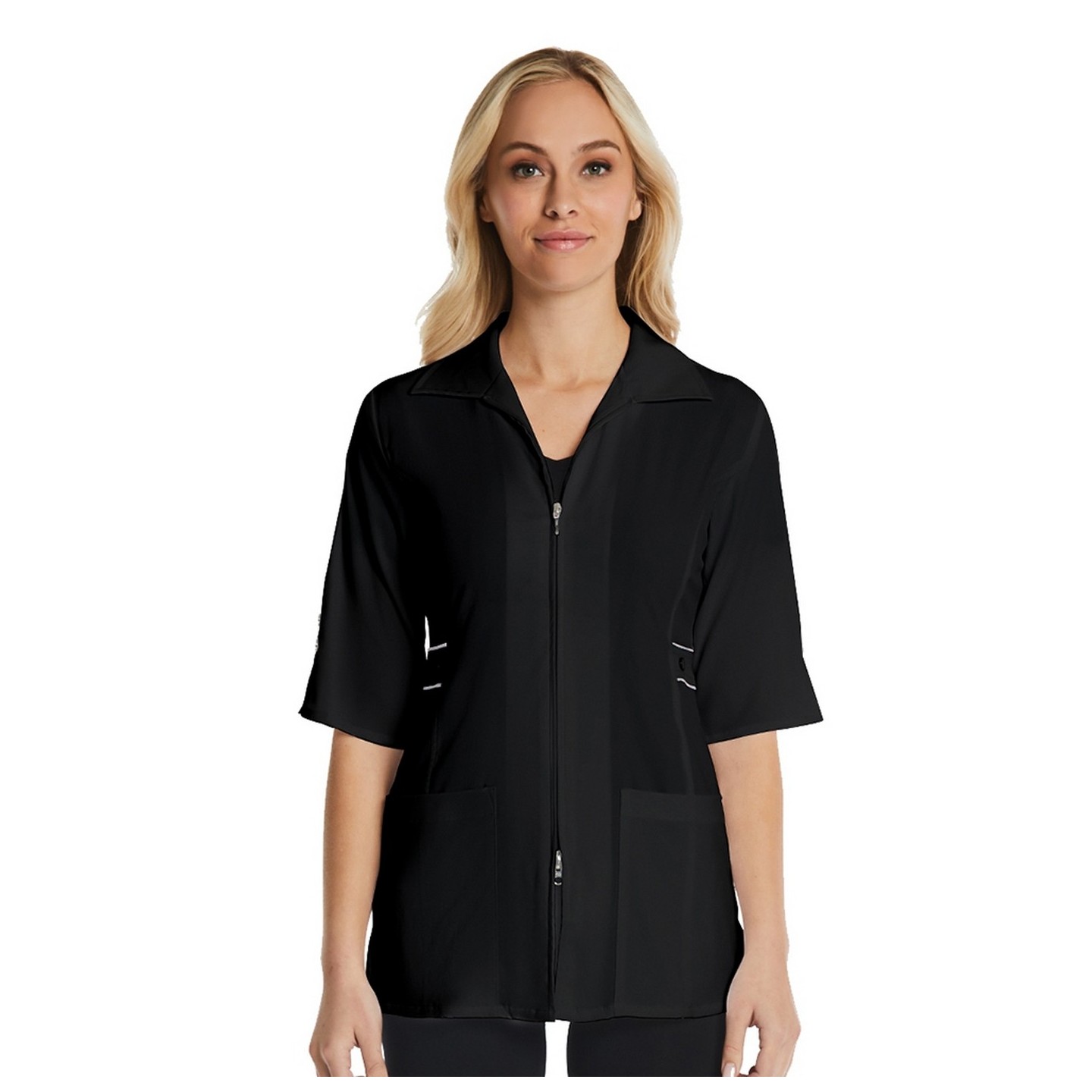 8802 Maevn SMART Half Sleeve Contrast Trim Jacket