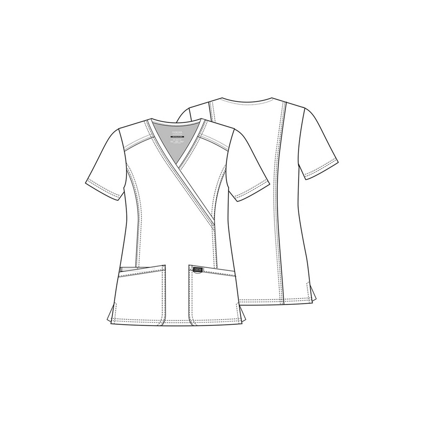 WW610 Workwear Revolution Haut à Col Faux Cache-Coeur de Cherokee