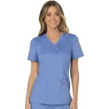 WW610 Workwear Revolution Mock Wrap Top by Cherokee
