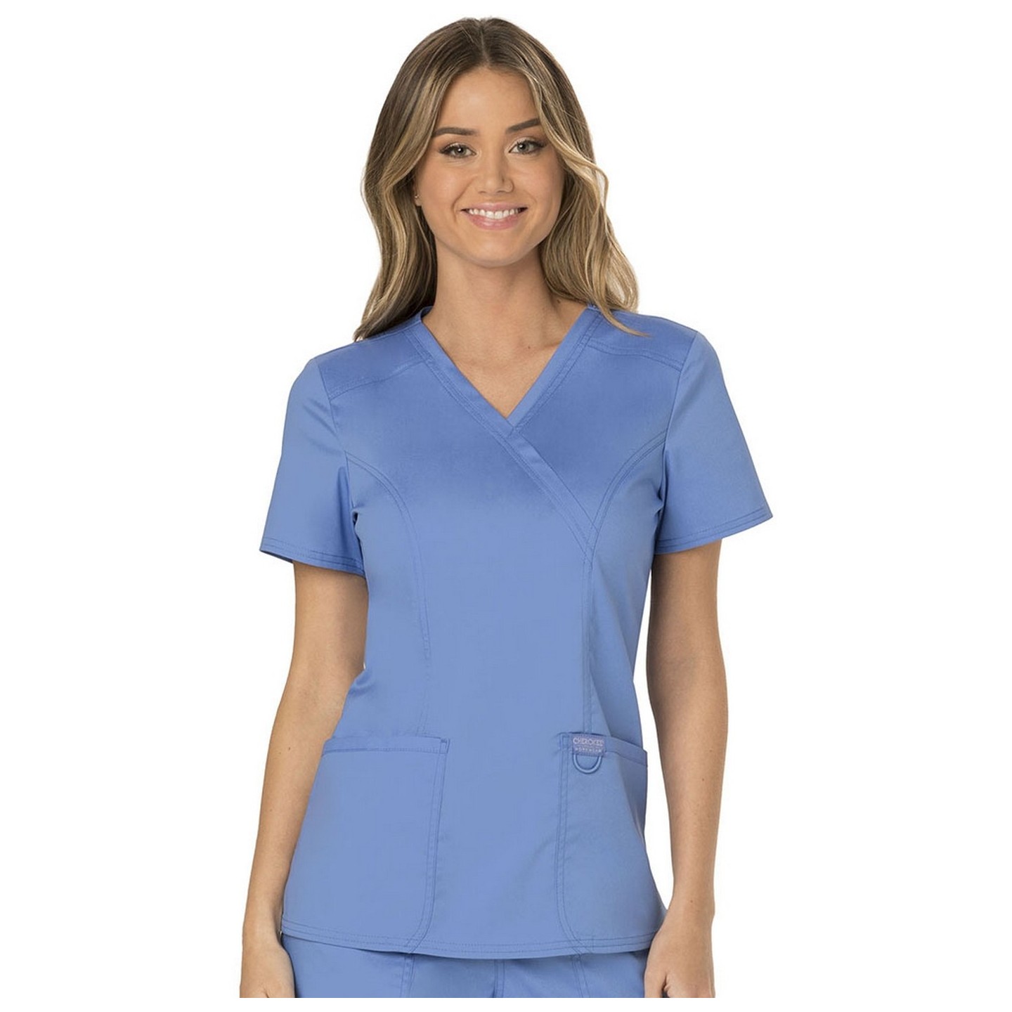 WW610 Workwear Revolution Mock Wrap Top by Cherokee