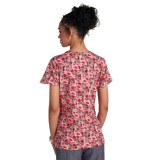 1122PRA koi Artist Series Limited Edition Rosalie Top - Flamingo and Flowers