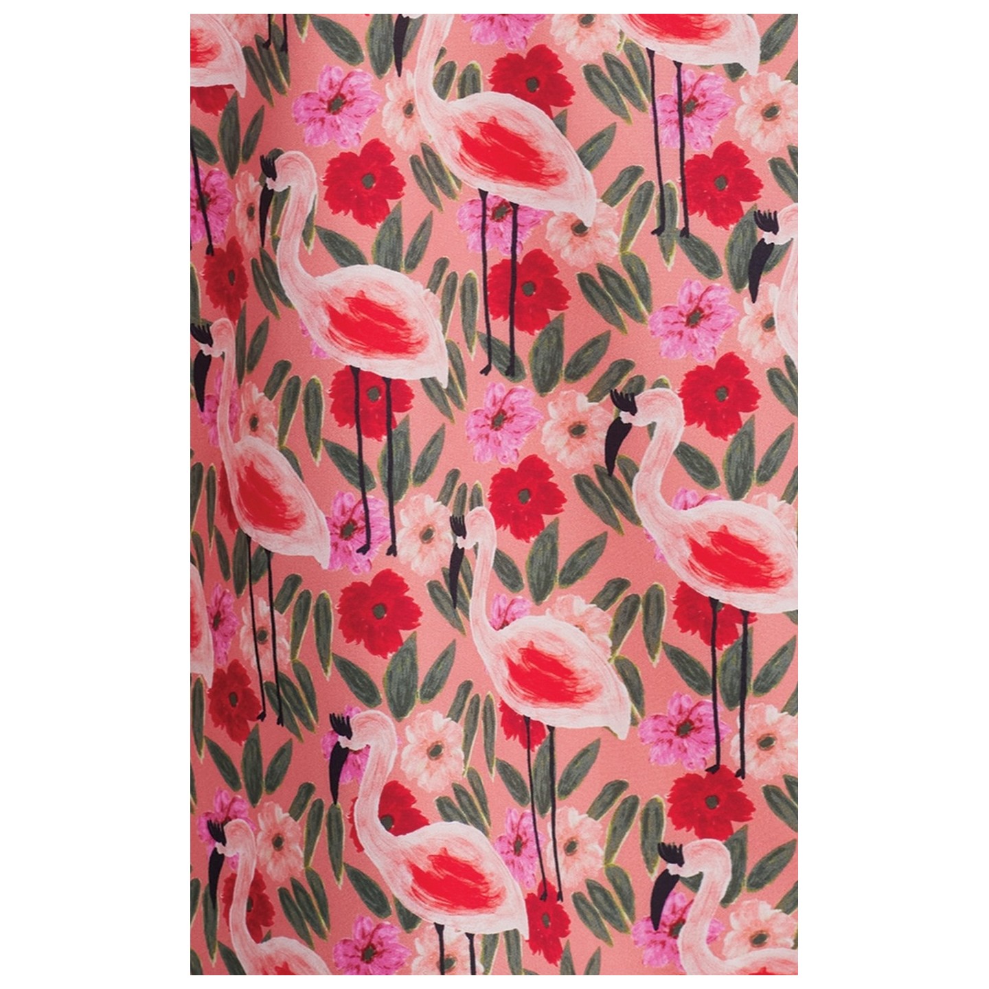 1122PRA koi Haut Rosalie Édition Limitée Imprimer - Flamingo and Flowers