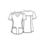 CKA685 Allura V-Neck 3 Pocket Top by Cherokee