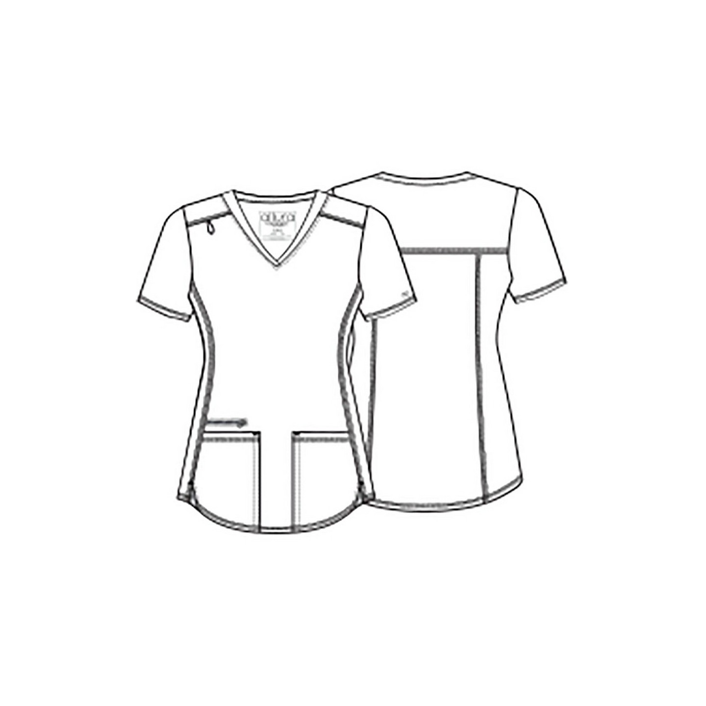 CKA685 Allura V-Neck 3 Pocket Top by Cherokee