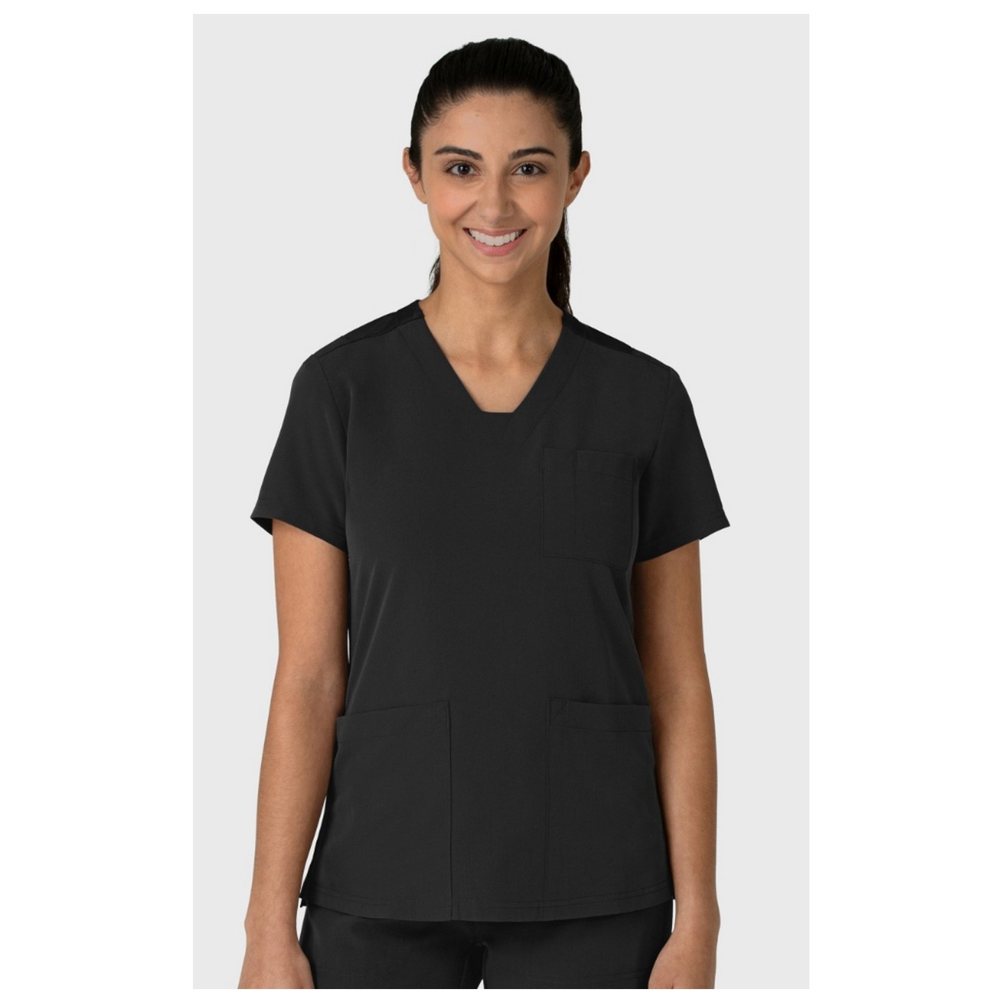 6132 Nova Flex-n-Reach 3 Pocket V-Neck Top by WINK