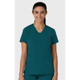 6132 Nova Flex-n-Reach 3 Pocket V-Neck Top by WINK