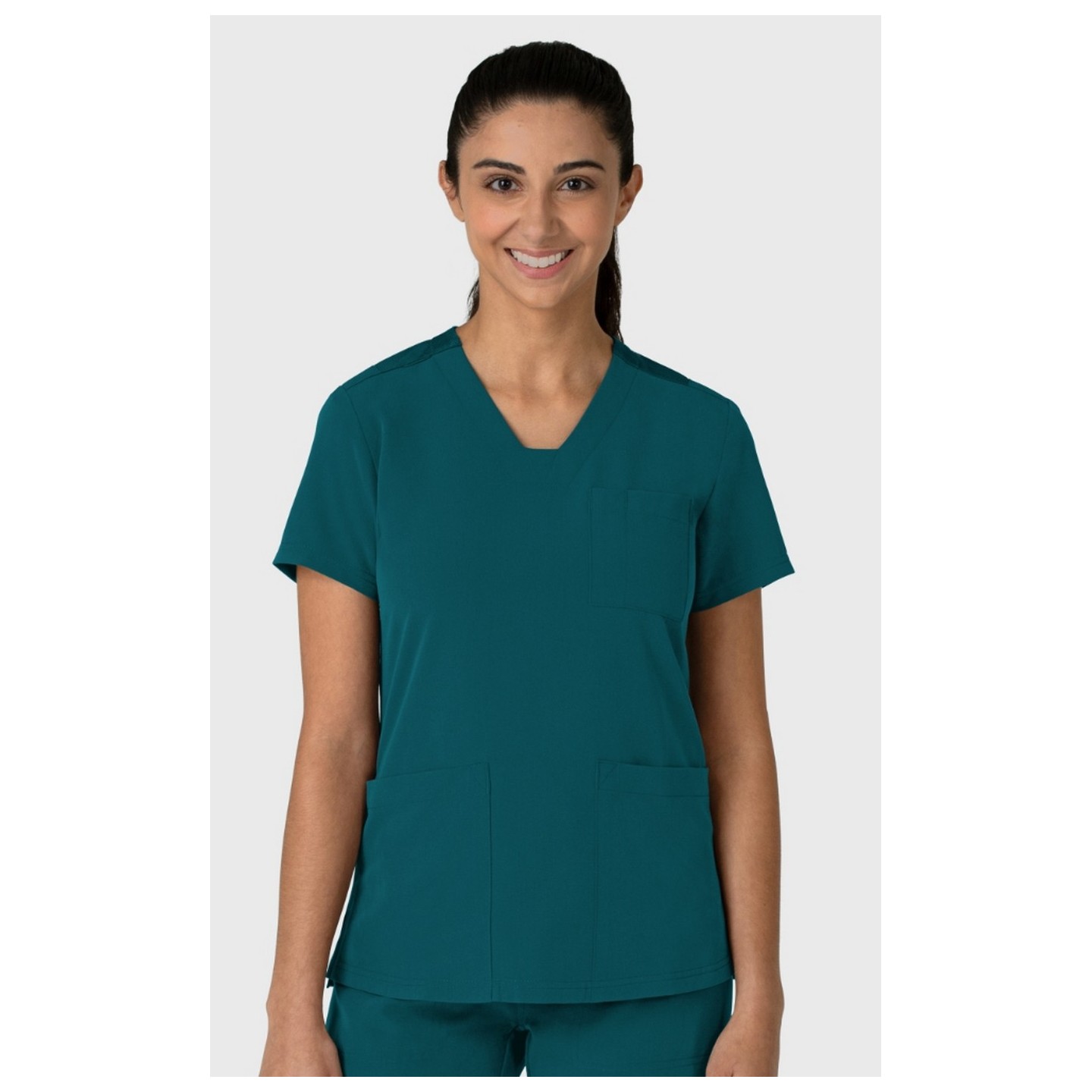 6132 Nova Flex-n-Reach 3 Pocket V-Neck Top by WINK