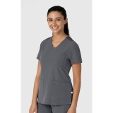 6132 Nova Flex-n-Reach 3 Pocket V-Neck Top by WINK