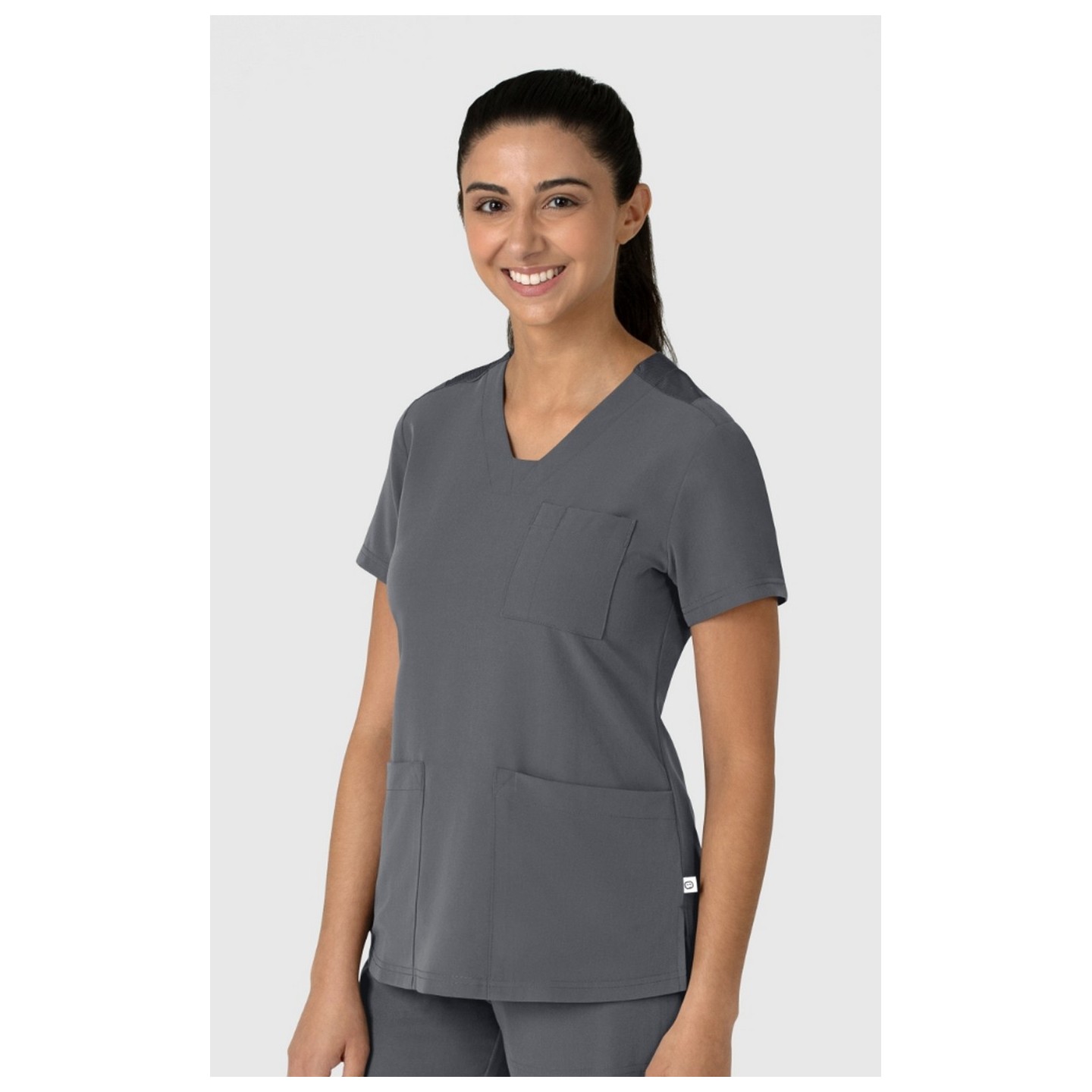 6132 Nova Flex-n-Reach 3 Pocket V-Neck Top by WINK