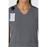 6132 Nova Flex-n-Reach 3 Pocket V-Neck Top by WINK