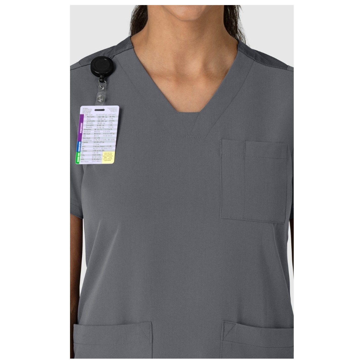 6132 Nova Flex-n-Reach 3 Pocket V-Neck Top by WINK