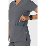 6132 Nova Flex-n-Reach 3 Pocket V-Neck Top by WINK