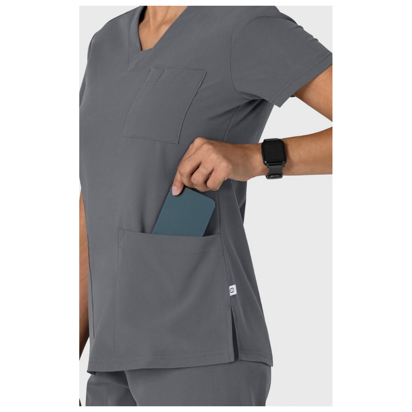 6132 Nova Flex-n-Reach 3 Pocket V-Neck Top by WINK