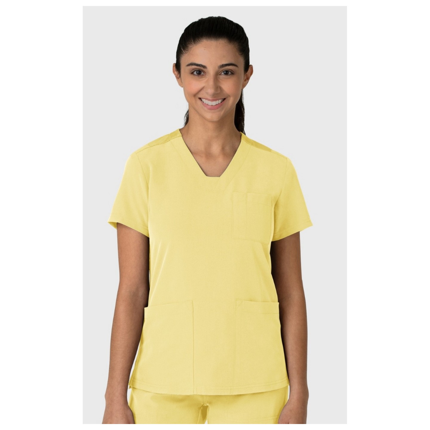 6132 Nova Flex-n-Reach 3 Pocket V-Neck Top by WINK