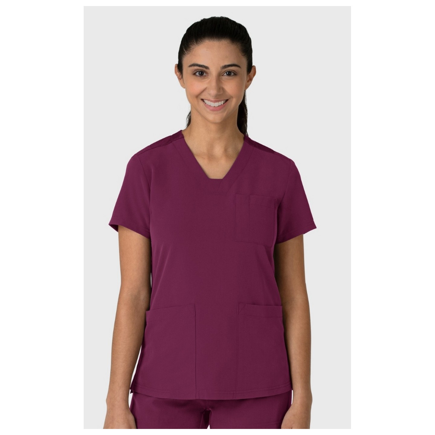 6132 Nova Flex-n-Reach 3 Pocket V-Neck Top by WINK
