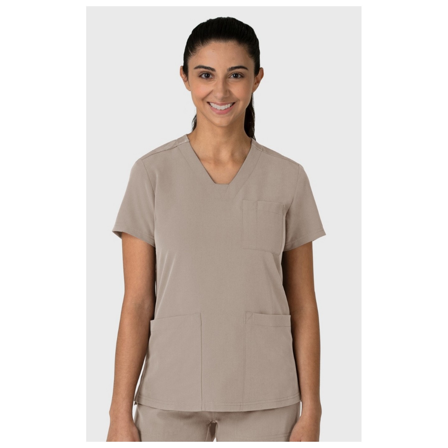 6132 Nova Flex-n-Reach 3 Pocket V-Neck Top by WINK