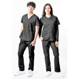 Ensemble de gommage unisexe classique avec taille élastique par Greentown - Black