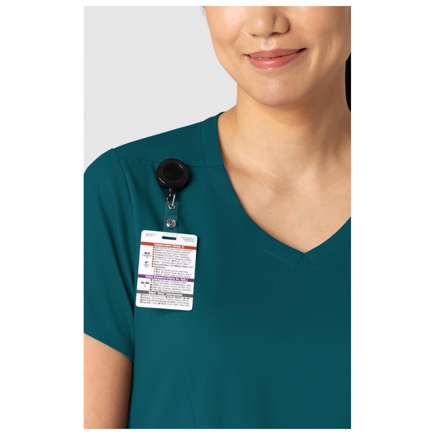 6251 Boundless Curved V-Neck Top with 3 Pockets by WINK