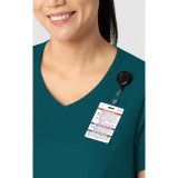 6251 Boundless Curved V-Neck Top with 3 Pockets by WINK