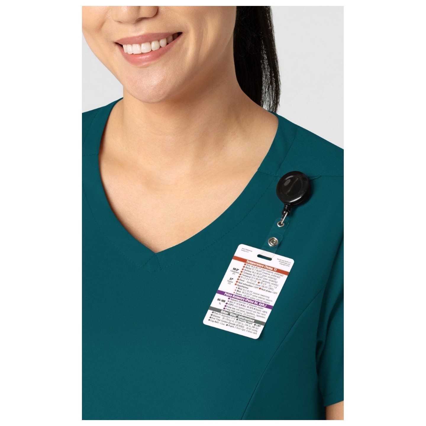 6251 Boundless Curved V-Neck Top with 3 Pockets by WINK