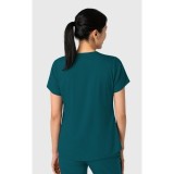 6251 Boundless Curved V-Neck Top with 3 Pockets by WINK