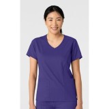 6251 Boundless Curved V-Neck Top with 3 Pockets by WINK