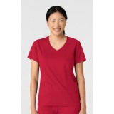 6251 Boundless Curved V-Neck Top with 3 Pockets by WINK