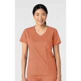 6251 Boundless Curved V-Neck Top with 3 Pockets by WINK