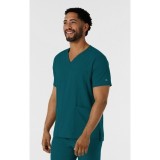 6351 Boundless Men's Multi-Pocket V-Neck Scrub Top by WINK