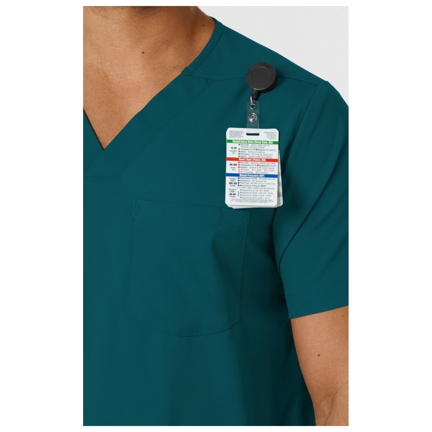 6351 Boundless Men's Multi-Pocket V-Neck Scrub Top by WINK