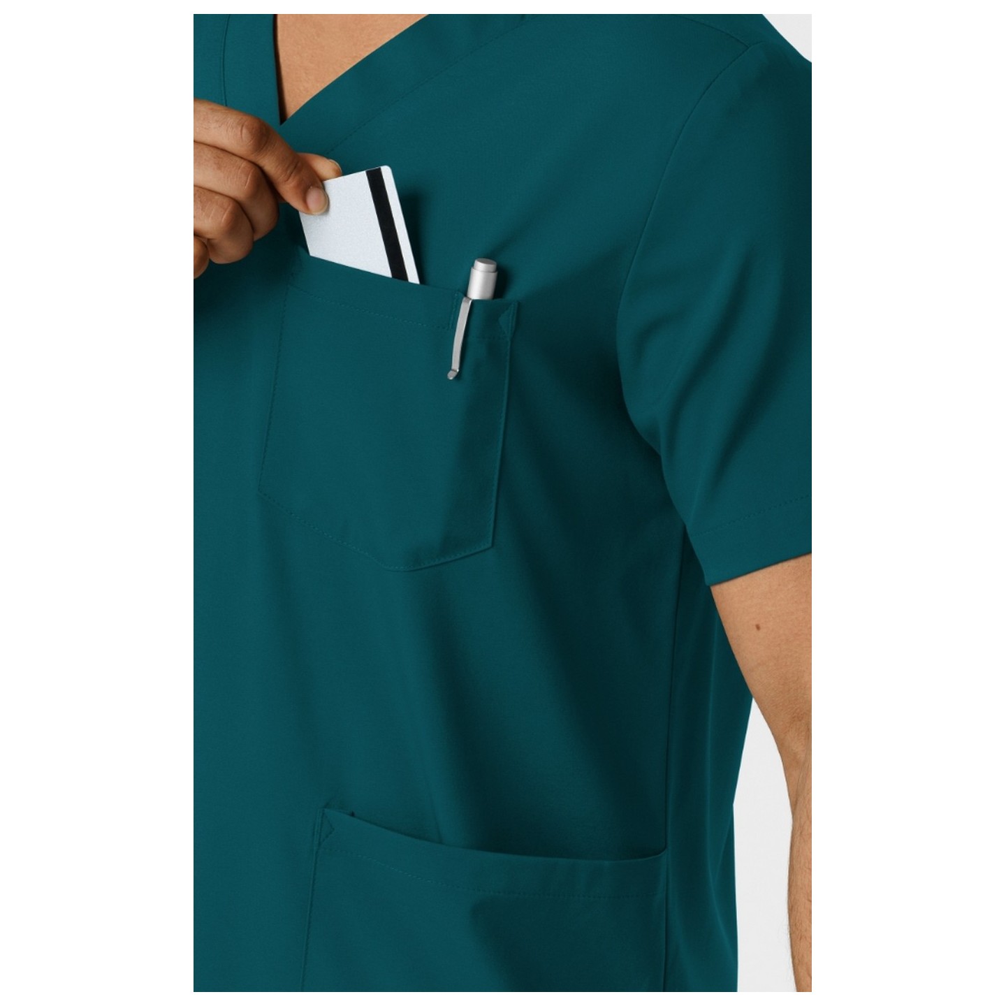 6351 Boundless Men's Multi-Pocket V-Neck Scrub Top by WINK