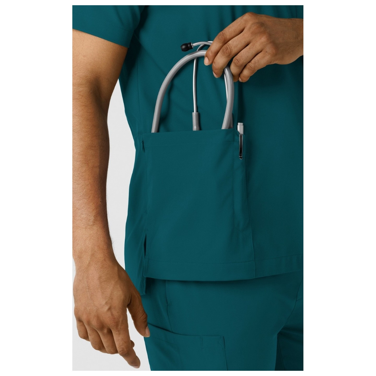 6351 Boundless Men's Multi-Pocket V-Neck Scrub Top by WINK