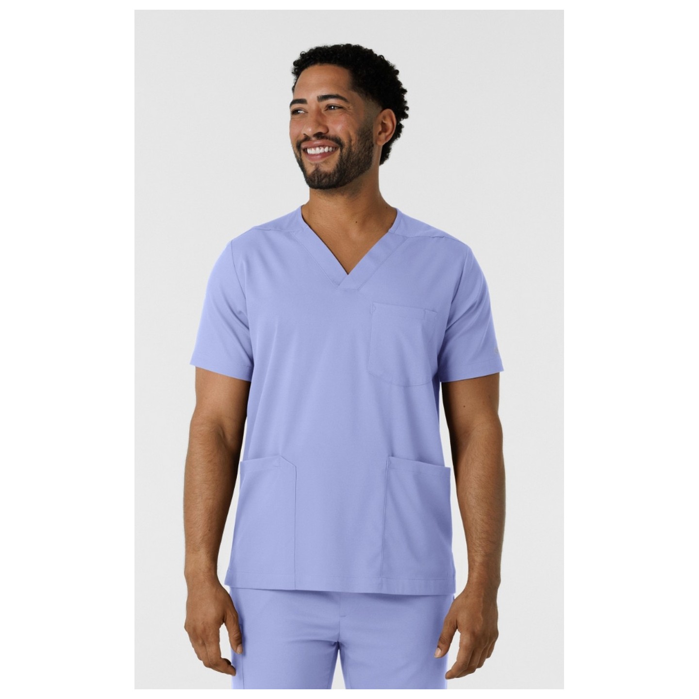 6351 Boundless Men's Multi-Pocket V-Neck Scrub Top by WINK