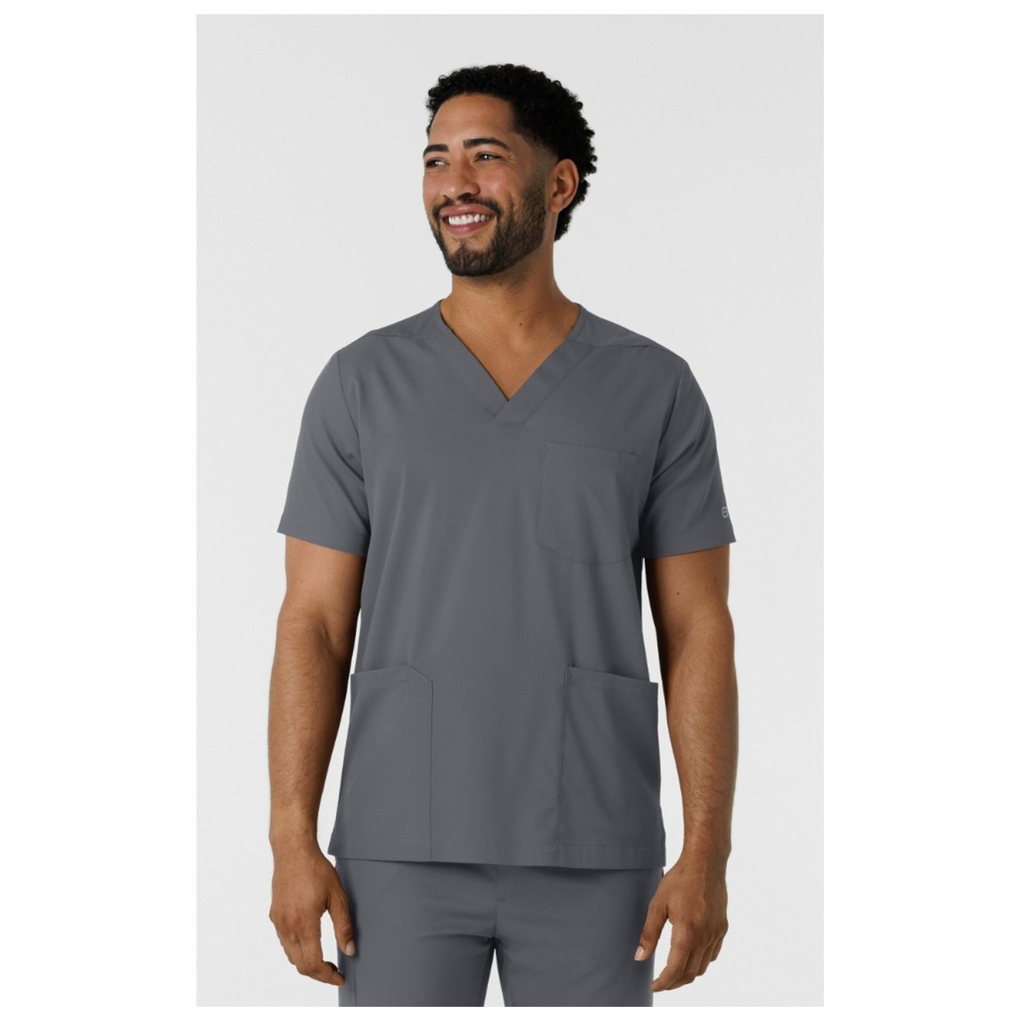 6351 Boundless Men's Multi-Pocket V-Neck Scrub Top by WINK