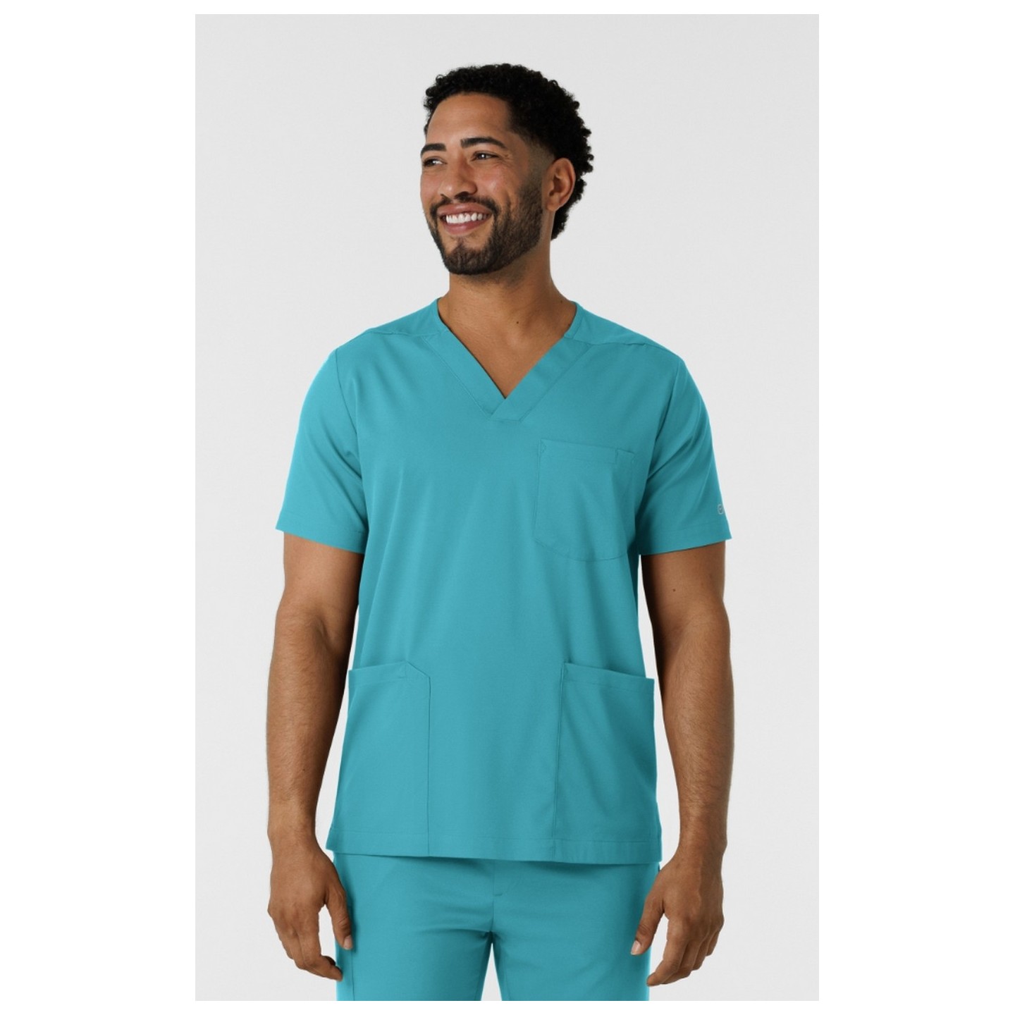 6351 Boundless Men's Multi-Pocket V-Neck Scrub Top by WINK
