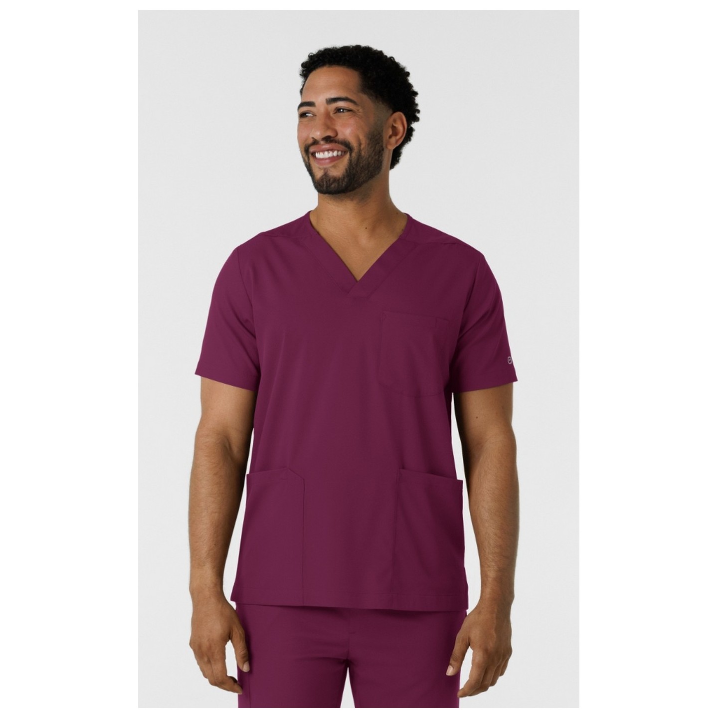 6351 Boundless Men's Multi-Pocket V-Neck Scrub Top by WINK