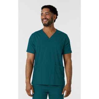 6351 Boundless Men's Multi-Pocket V-Neck Scrub Top by WINK