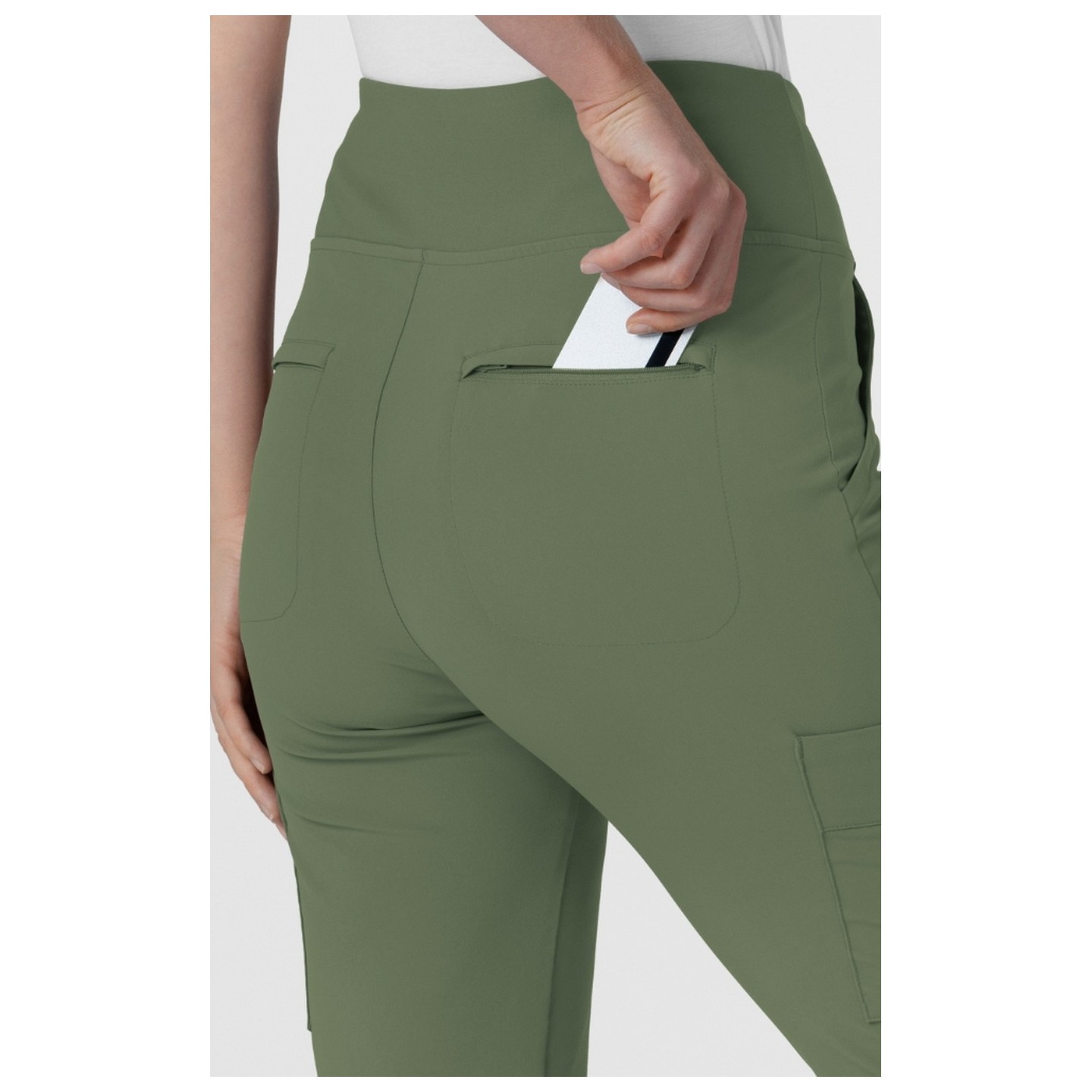 5534 RENEW Pantalon Jambe Évasée Cargo 7 Poches pour Femmes par WINK