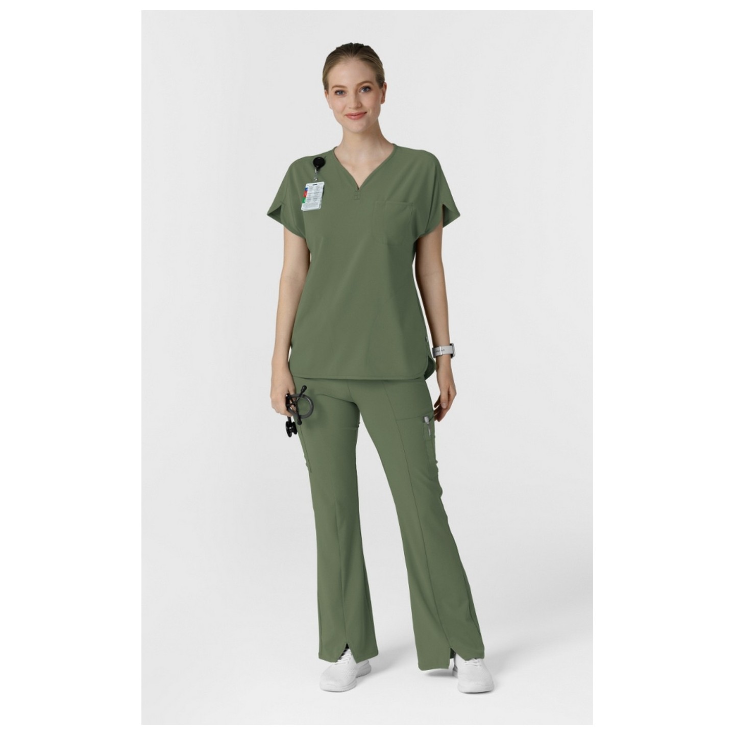 5534 RENEW Pantalon Jambe Évasée Cargo 7 Poches pour Femmes par WINK