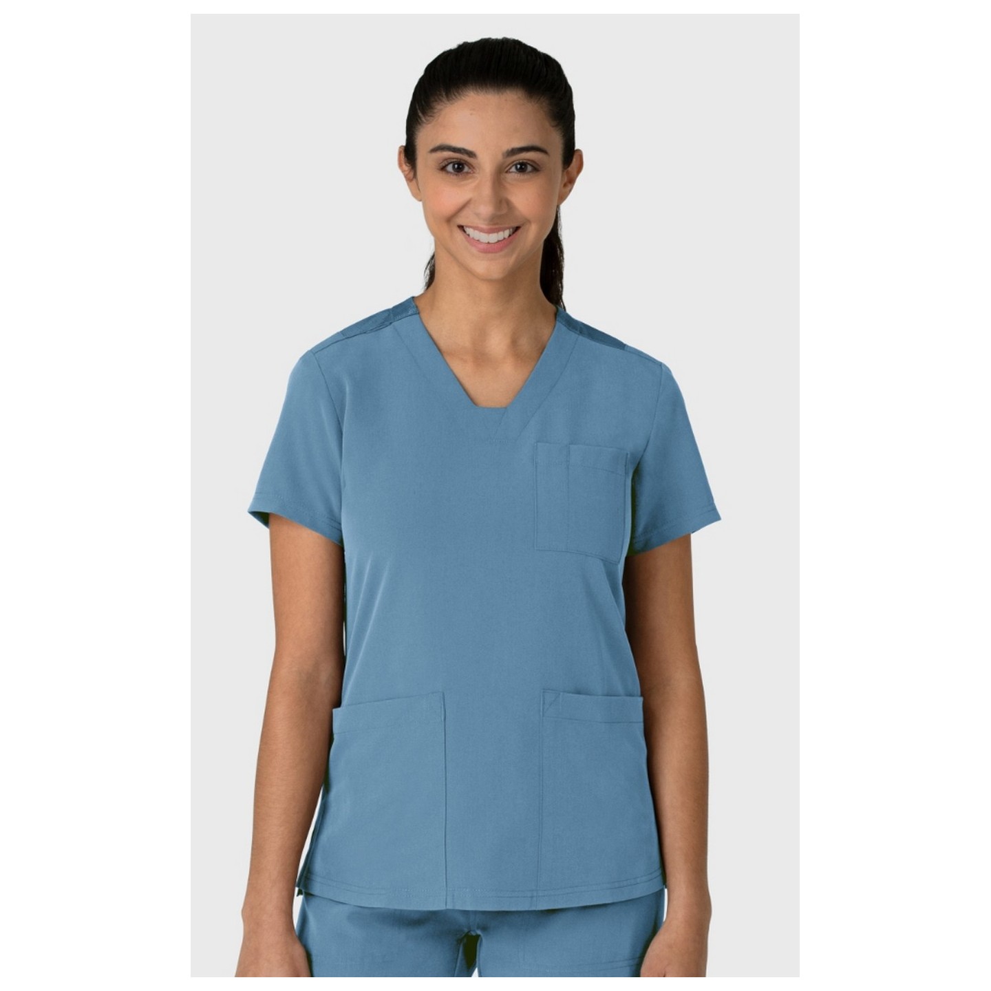 6132 Nova Flex-n-Reach 3 Pocket V-Neck Top by WINK