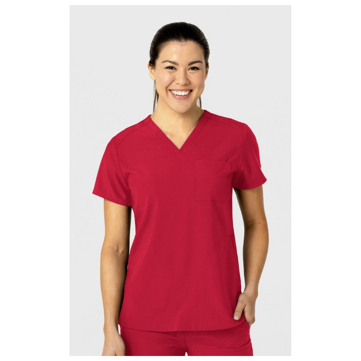 6045 W123 Women's Slim V-Neck Flex Top by Wink